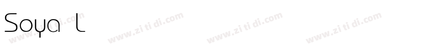 Soya Light字体转换